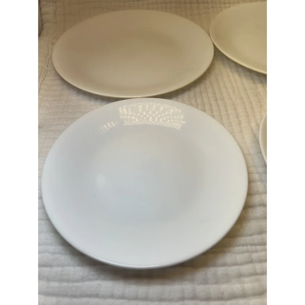 Corelle Winter Frost White Replacement Plates Lot 2 Dinner 2 Salad Corning USA